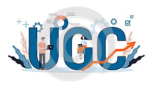 Vector illustation for UGC concept. User generated content