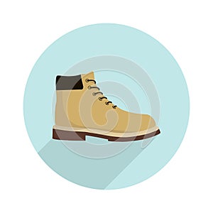 Vector illustraion for boot or winter shoe flat design