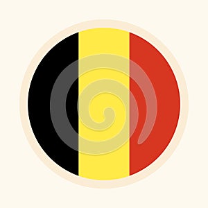 Vector illustrated flag of Belgium