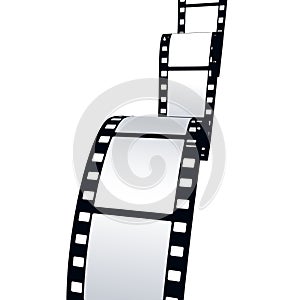 Vector illustratiion of a cinema, movie and photography 35mm film strip, realistic