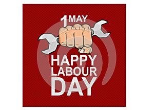 Vector illustration of 1 May Happy Labor Day concept