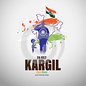 VECTOR ILLUSTRATION FOR 26 JULY VIJAY KARGIL DIWAS