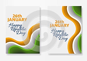 Vector Illustration of 26th of January, Republic Day Celebration of India. India Poster Design.