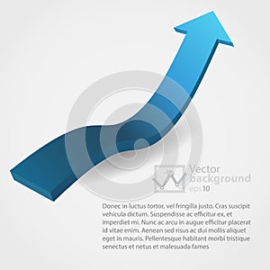 Vector illustration of 3d arrow