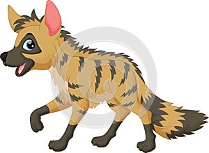 Vector illustration of aardwolf cartoon