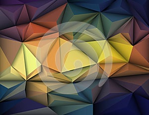 Vector illustration Abstract 3D Geometric, Polygonal, Triangle pattern