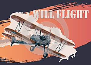 Vector illustration of abstract aircraft design, for banners, cards and room decorations