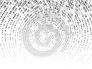 Vector Illustration of abstract big data numeric business background