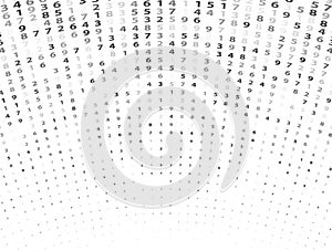 Vector Illustration of abstract big data numeric business background