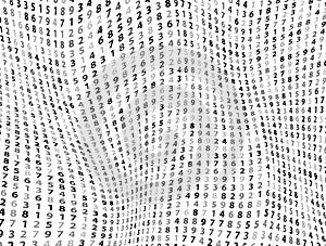 Vector Illustration of abstract big data numeric business background