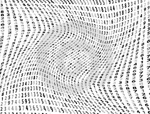 Vector Illustration of abstract big data numeric business background
