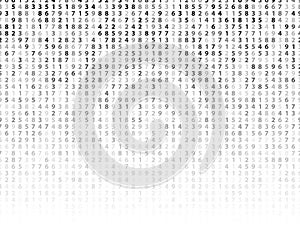 Vector Illustration of abstract big data numeric business background