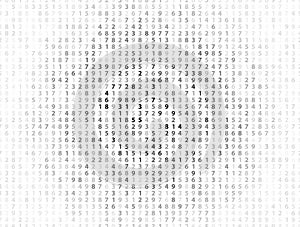 Vector Illustration of abstract big data numeric business background