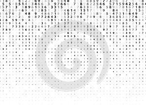 Vector Illustration of abstract big data numeric business background