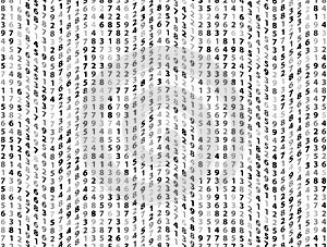 Vector Illustration of abstract big data numeric business background
