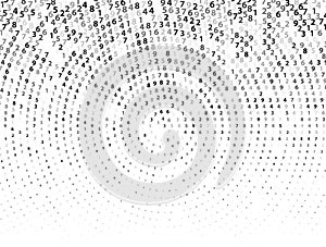 Vector Illustration of abstract big data numeric business background