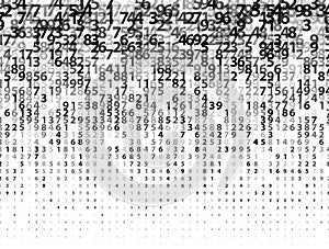 Vector Illustration of abstract big data numeric business background