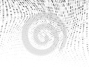 Vector Illustration of abstract big data numeric business background