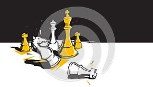 Vector illustration of abstract chess game design element.