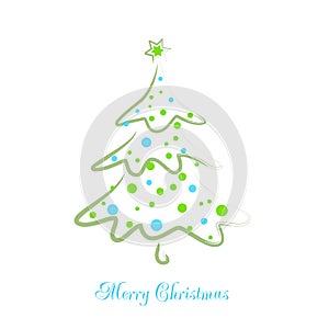 Vector illustration abstract Christmas Tree