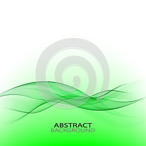 Vector illustration Abstract colorful background with green smoke wave