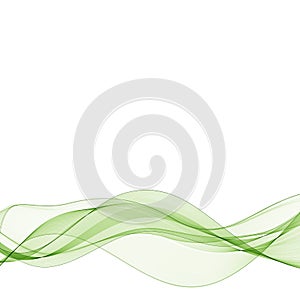 Vector illustration Abstract colorful background with green smoke wave. eps 10