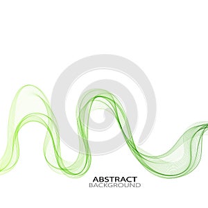 Vector illustration Abstract colorful background with green smoke wave eps10
