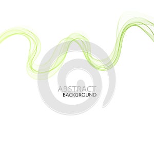 Vector illustration Abstract colorful background with green smoke wave eps10