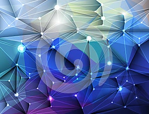 Vector illustration Abstract 3D Geometric, Polygonal, Triangle pattern