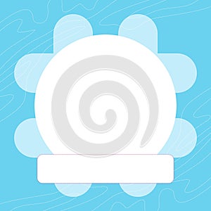 a vector illustration with an abstract design, suggests a communication frame for a greeting card photo