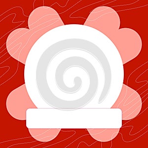 a vector illustration with an abstract design, suggests a communication frame for a greeting card photo