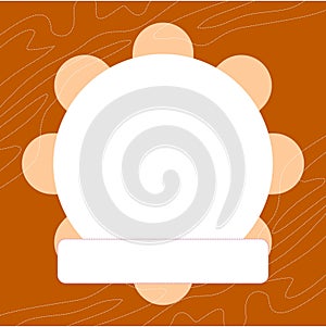a vector illustration with an abstract design, suggests a communication frame for a greeting card photo