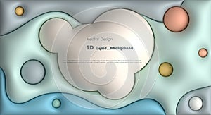 Vector, Illustration abstract element with dynamic shape, gradient color, 3d rendering background. Minimal pattern geometric shape