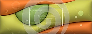 Vector, Illustration abstract element with dynamic shape, gradient color, 3d rendering background. Minimal pattern geometric shape