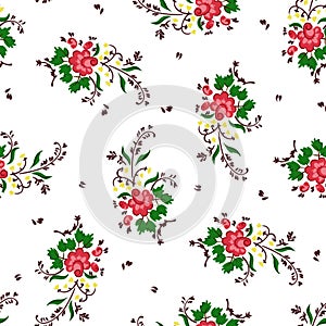 Vector illustration of abstract flower bouquet pattern