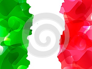 Vector illustration with abstract Italian flag
