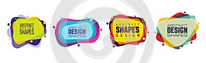 Vector illustration abstract shape. colorful creative frames for advertising text,