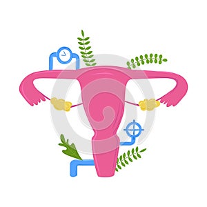 Vector illustration abstract uterus