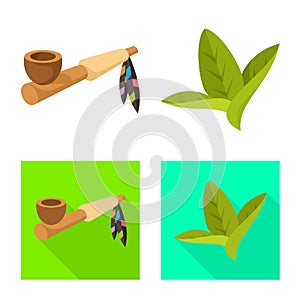 Vector illustration of accessories and harm icon. Collection of accessories and euphoria stock symbol for web.