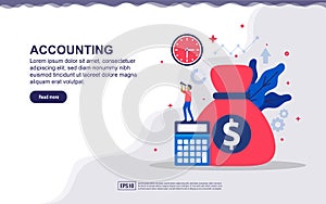 Vector illustration of accounting & financial concept with