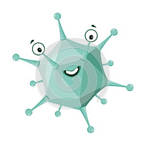 Vector illustration of an Adenovirus in cartoon style isolated on white background