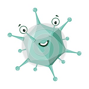 Vector illustration of an Adenovirus in cartoon style isolated on white background photo