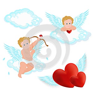 Vector illustration of adorable angel