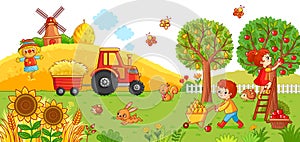 Vector illustration on a agricultural theme.