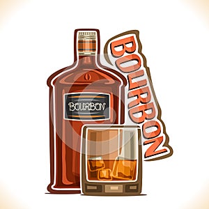 Vector illustration of alcohol drink Bourbon