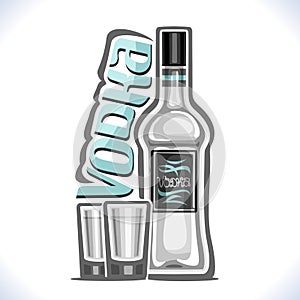Vector illustration of alcohol drink Vodka