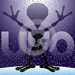 Vector illustration. Alien.