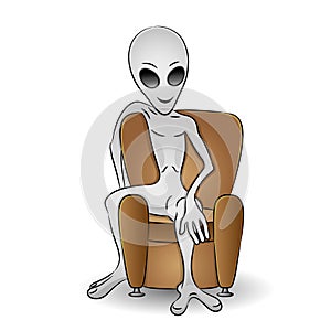 Vector illustration. Alien.