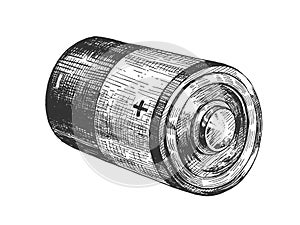 Cylindrical shape alkaline battery