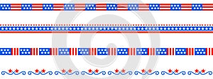 Patriotic border divider american usa flag